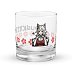 Japanese Brush Hand Heart Sakura Rocks Glass