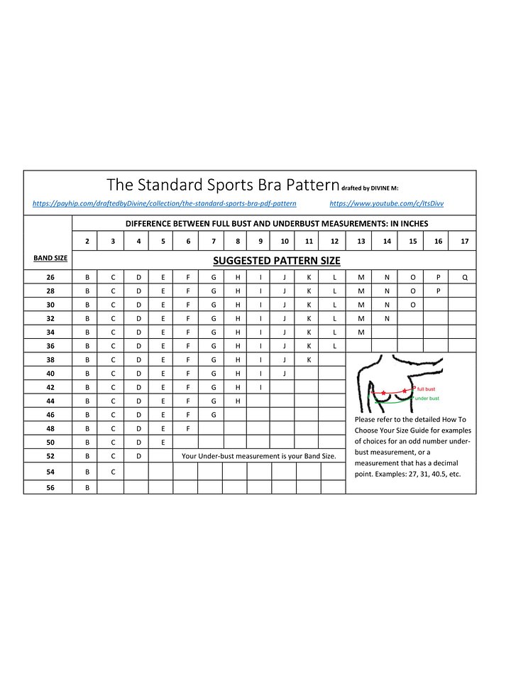 32B Standard Sports Bra Pattern Sister Size Bundle product image (2)