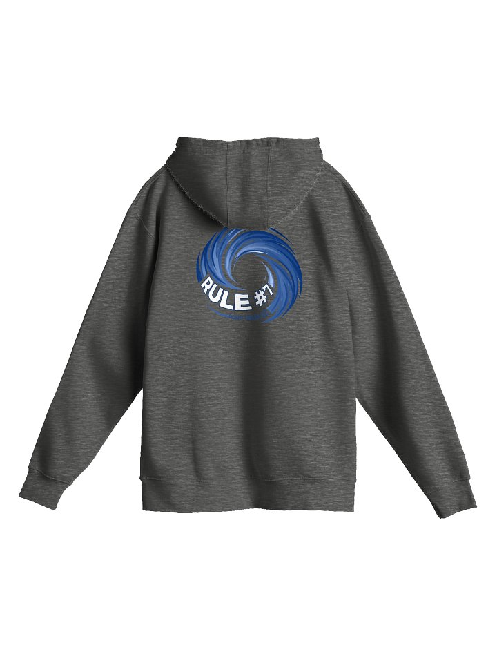 Rule #7 Front and Back Blue and White Hoodie product image (13)