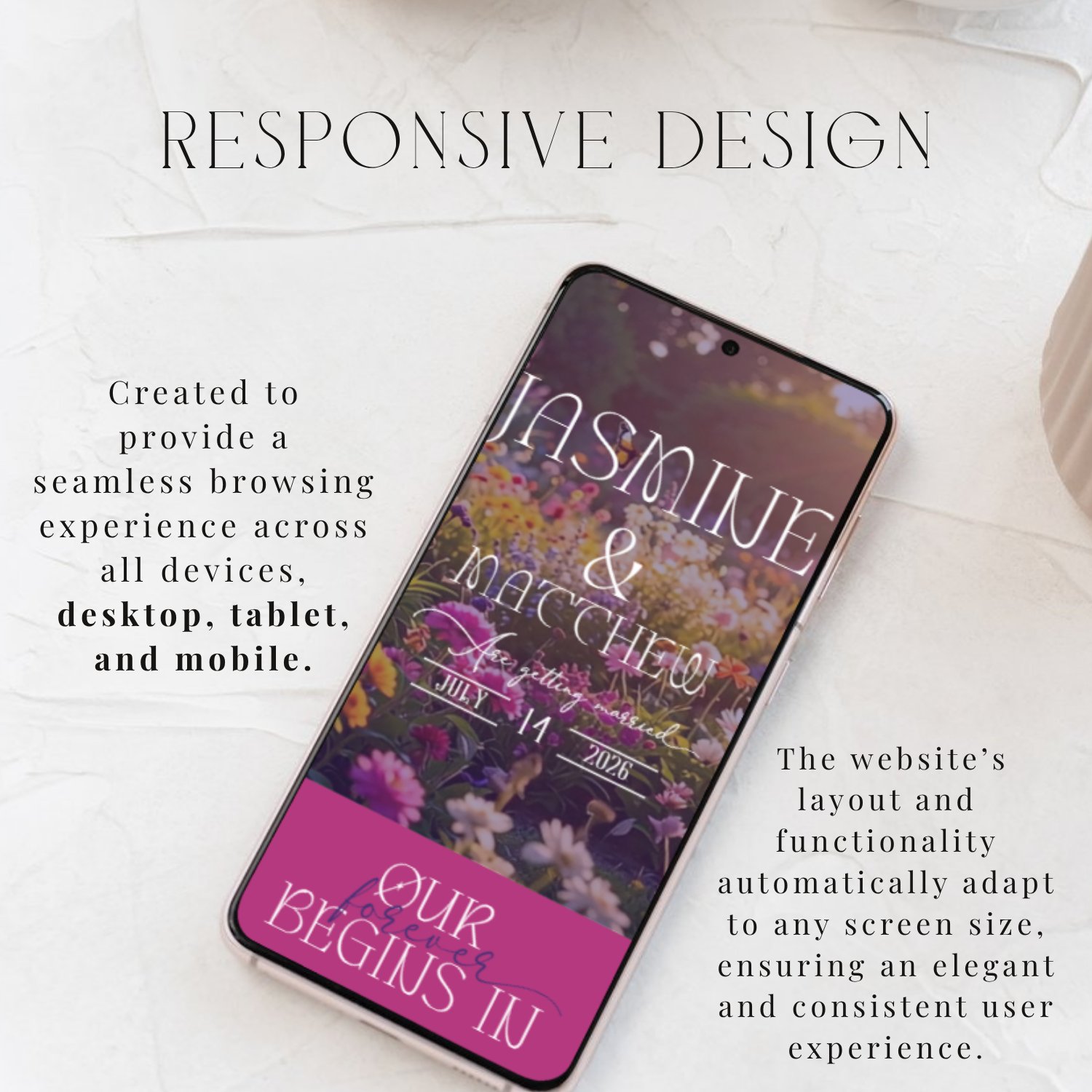Garden in Bloom Wedding Website Template | Editable Canva Wedding Website RSVP | Floral Wildflower Wedding Invite | Digital Wedding Invitation product image (2)