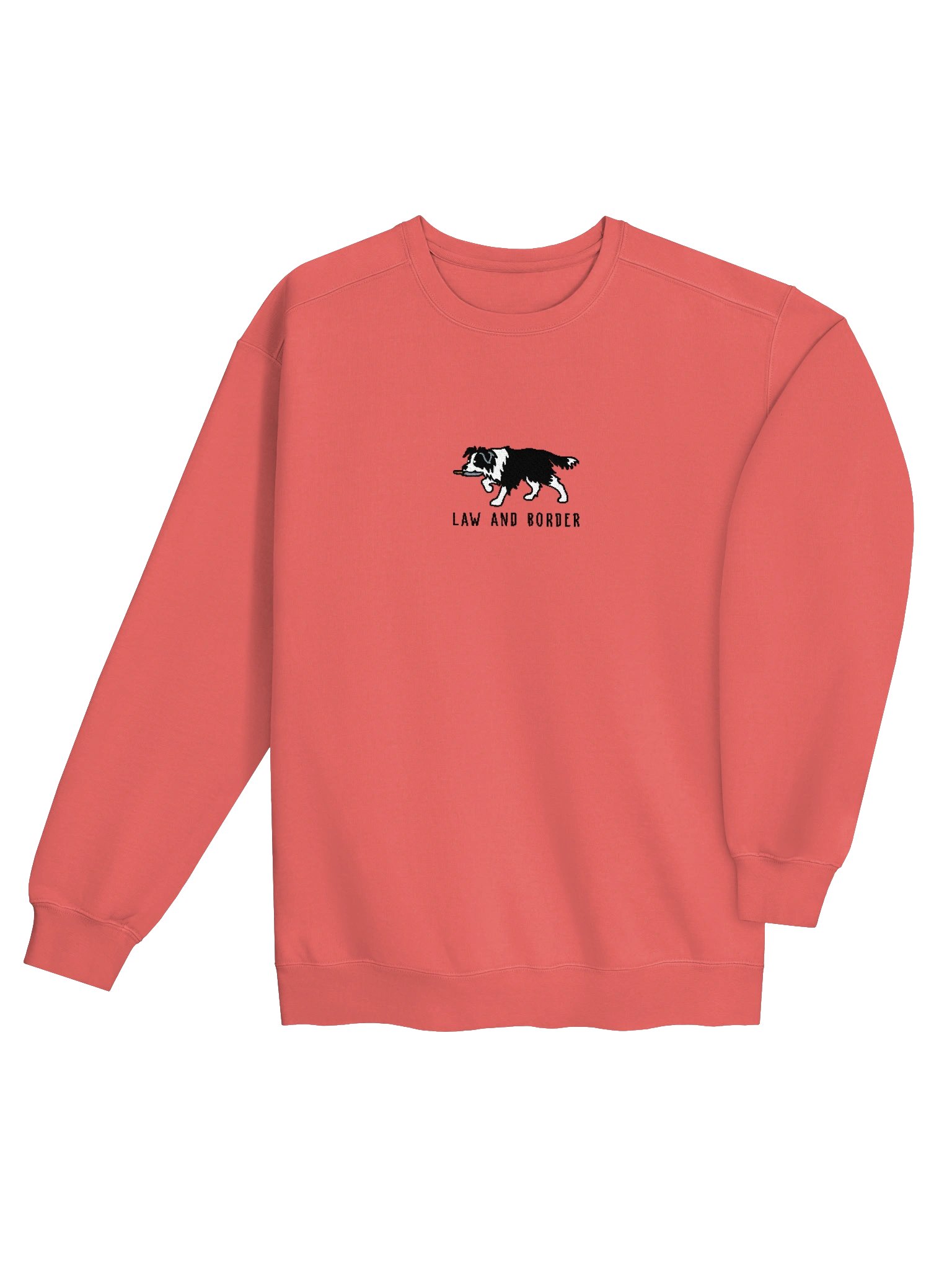 Law and Border Funny Chibi-Style Embroidered Premium Sweatshirt for Border Collie(Black & White) Owners product image (5)