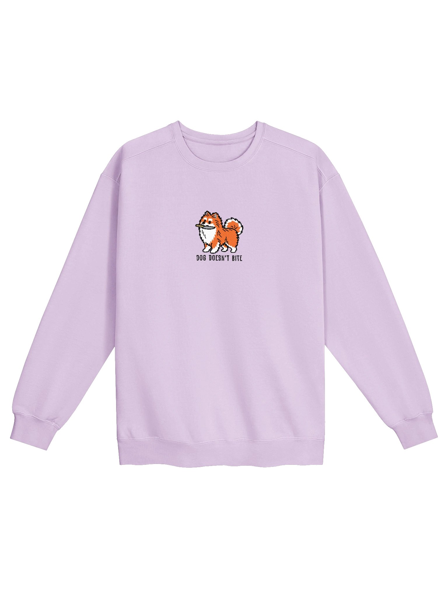 Dog Doesn't Bite Funny Chibi-Style Embroidered Premium Sweatshirt for Pomeranian(Red) Owners product image (33)