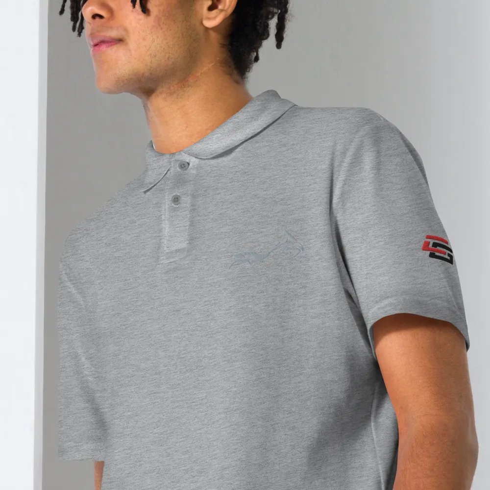 Shadow Bagger Embroidered Polo Shirt in White or Grey product image (6)