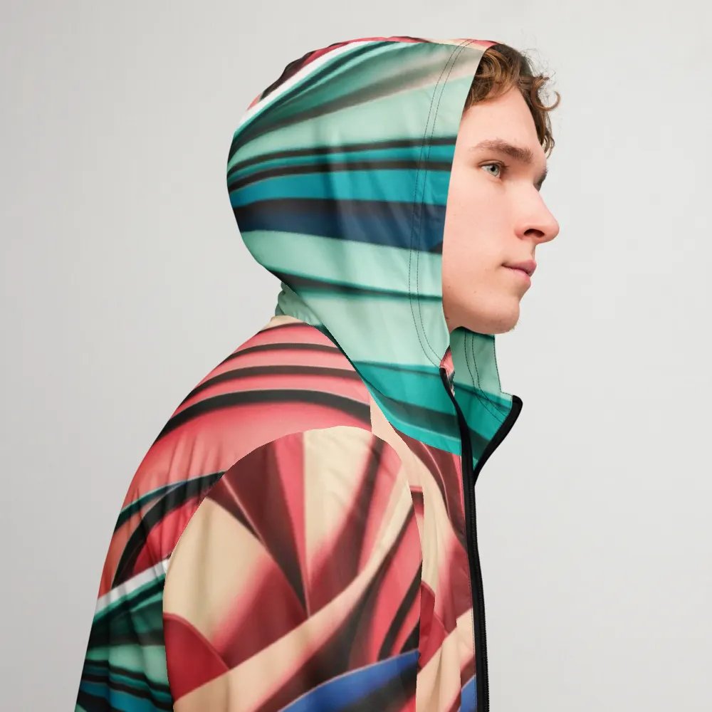 TDS Music Unisex Windbreaker Jacket with Abstract Geometric Design - Lightweight & Water-Resistant | XS–3XL product image (9)
