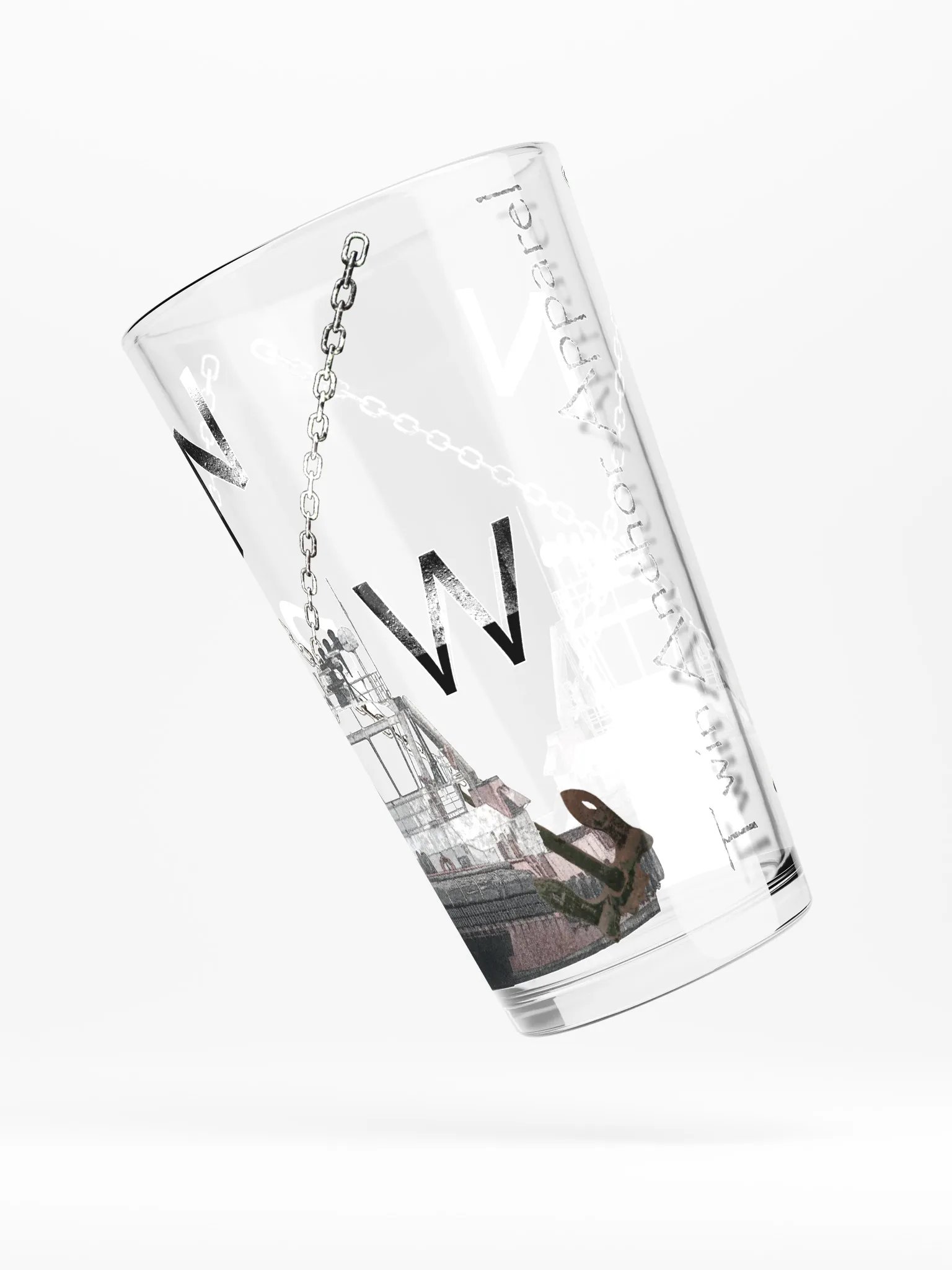 X Ancher Chain PNW 16oz Pint Glass product image (4)