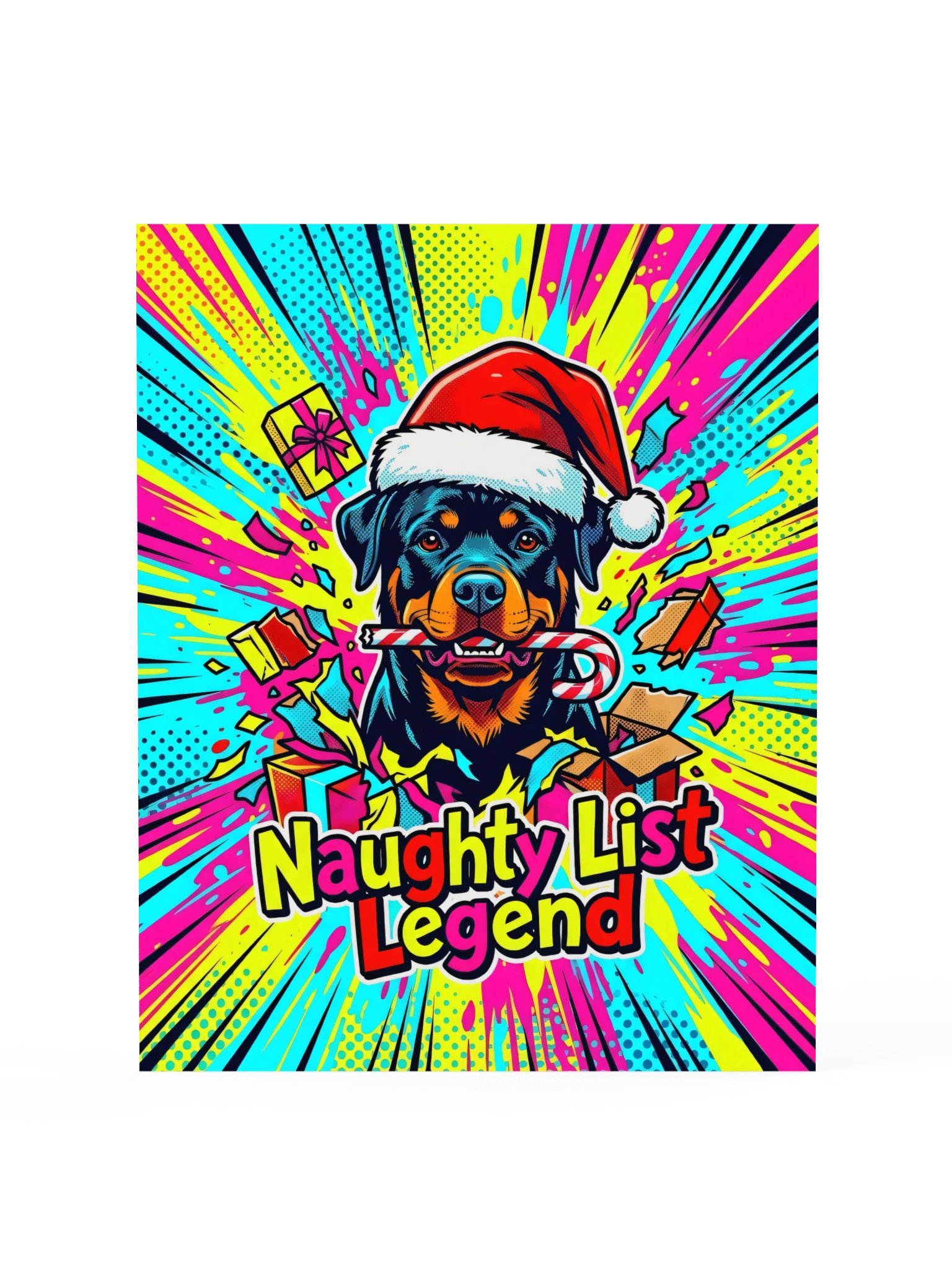 Naughty List Rottweiler Poster product image (15)