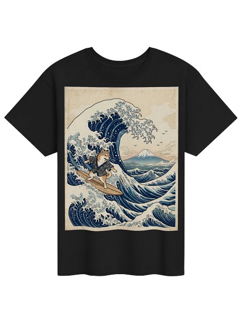 Great Wave Shiba Tee