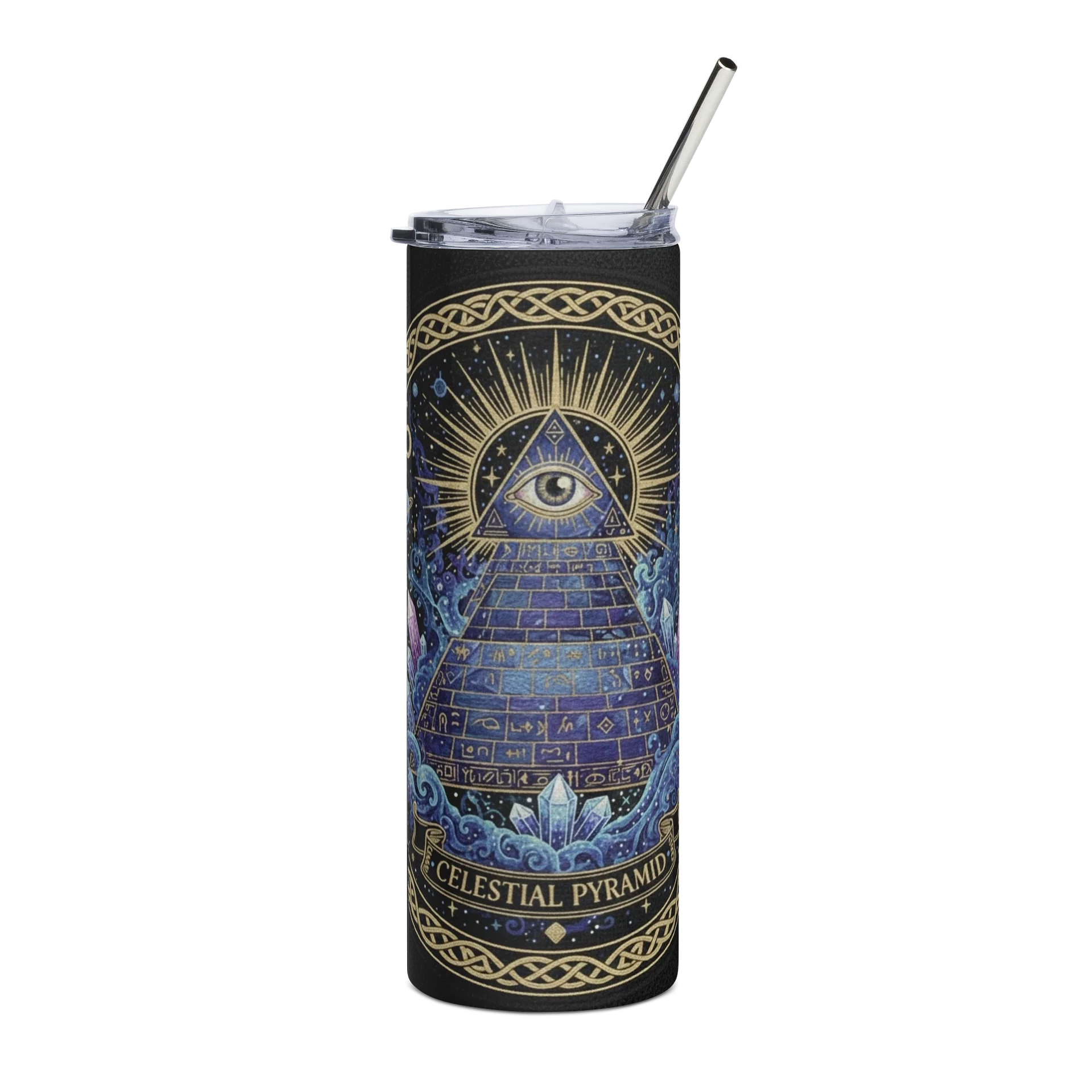 Celestial Eye Pyramid Stainless Steel Tumbler product image (1)