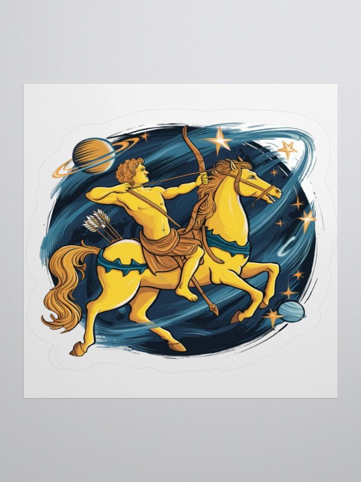 Exclusive Sagittarius Zodiac Sticker: Centaur Archer in Cosmic Twilight - Perfect for Astrology Fans and Unique Gifts! product image (2)