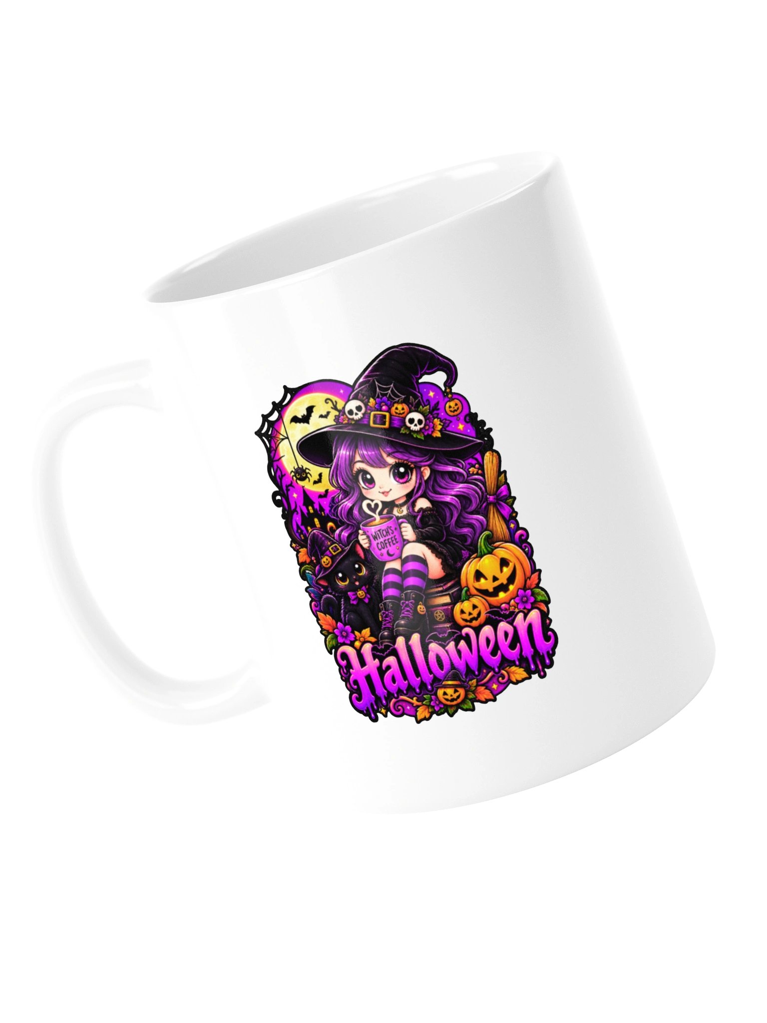 Halloween Witch Coffee Mug – Witch’s Coffee & Black Cat product image (13)