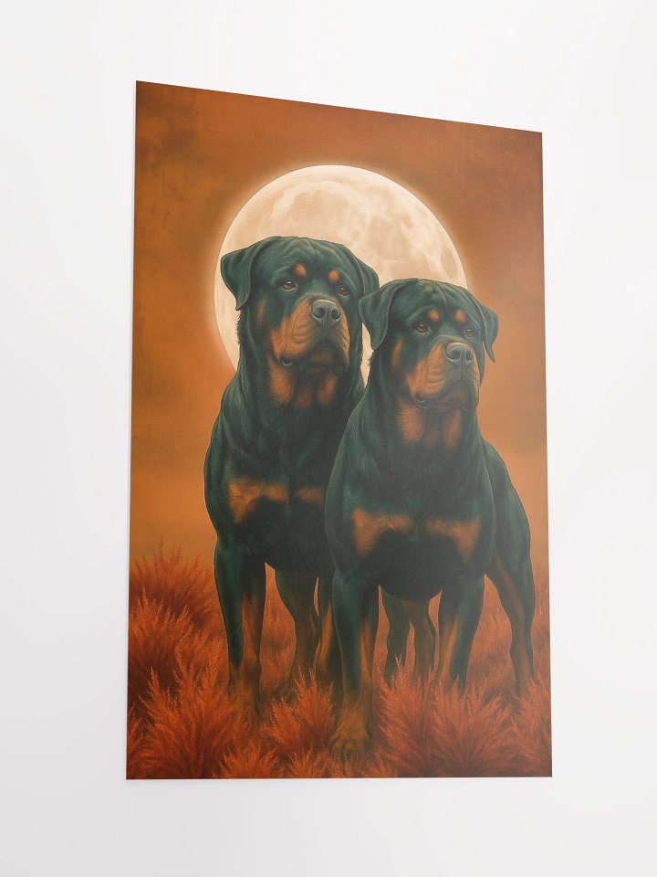 Moonlit Rottweiler Duo Poster product image (4)