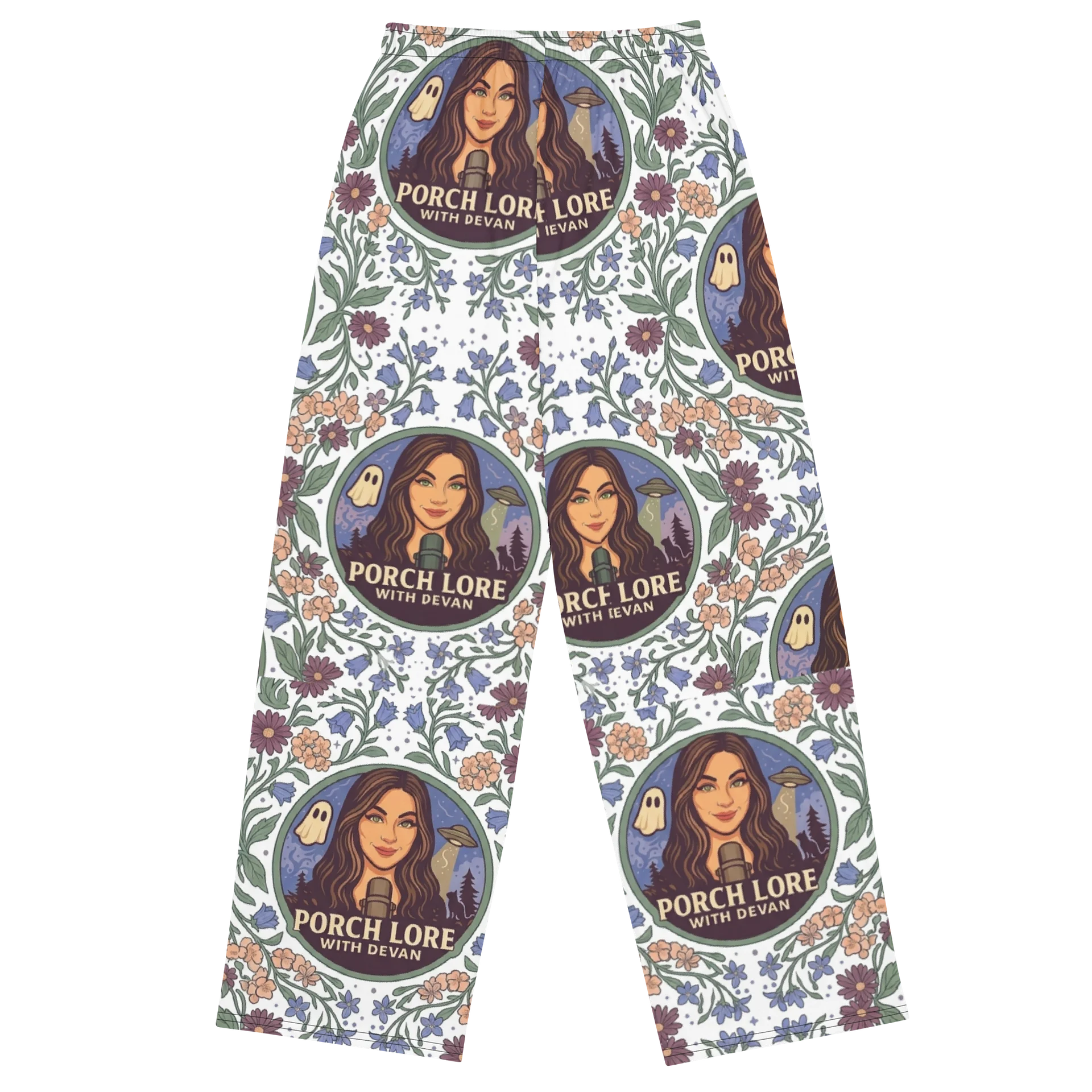 PORCH LORE DEVAN FLORAL UNISEX WIDE-LEG PANTS product image (2)
