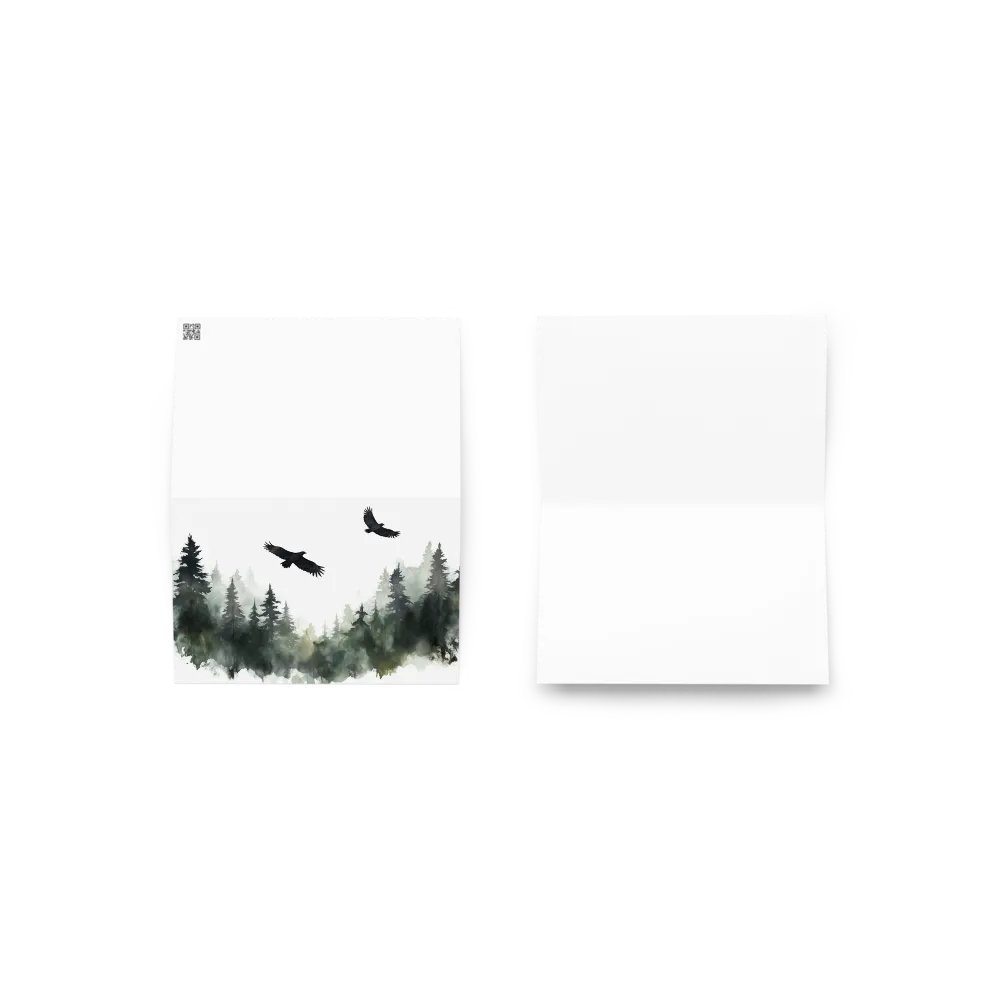 All-Occasion Greeting Card: Hovering Crows Over Spruce Forest product image (3)