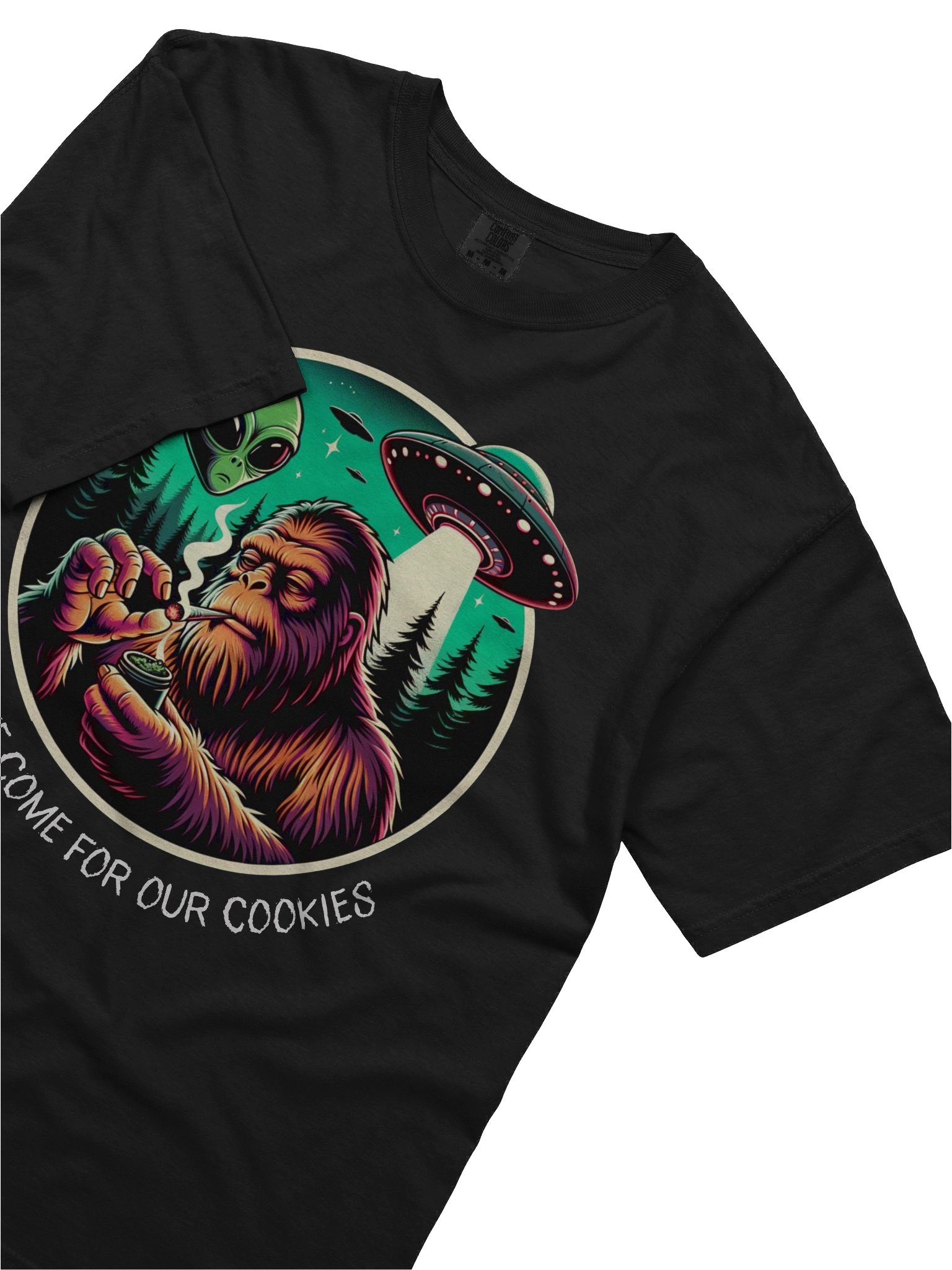 Alien Cookies and Bigfoot Extraterrestrial Cannabis Encounter T-shirt product image (7)