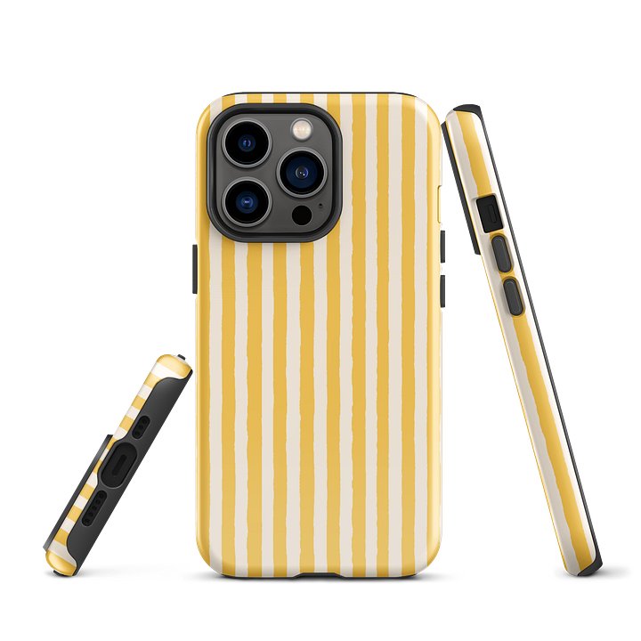 Lemon Raw Stripes iPhone Case product image (2)