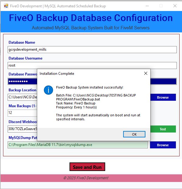 💾FiveO Database Backup product image (3)