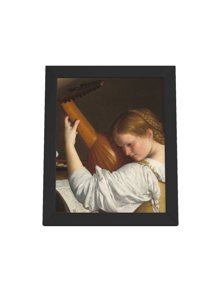 The Lute Player c. 1612 - 20 by Orazio Gentileschi . Framed product image (5)