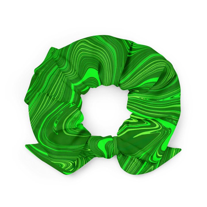 Scrunchie - Different Shades of Green Digital Fluid Art product image (2)