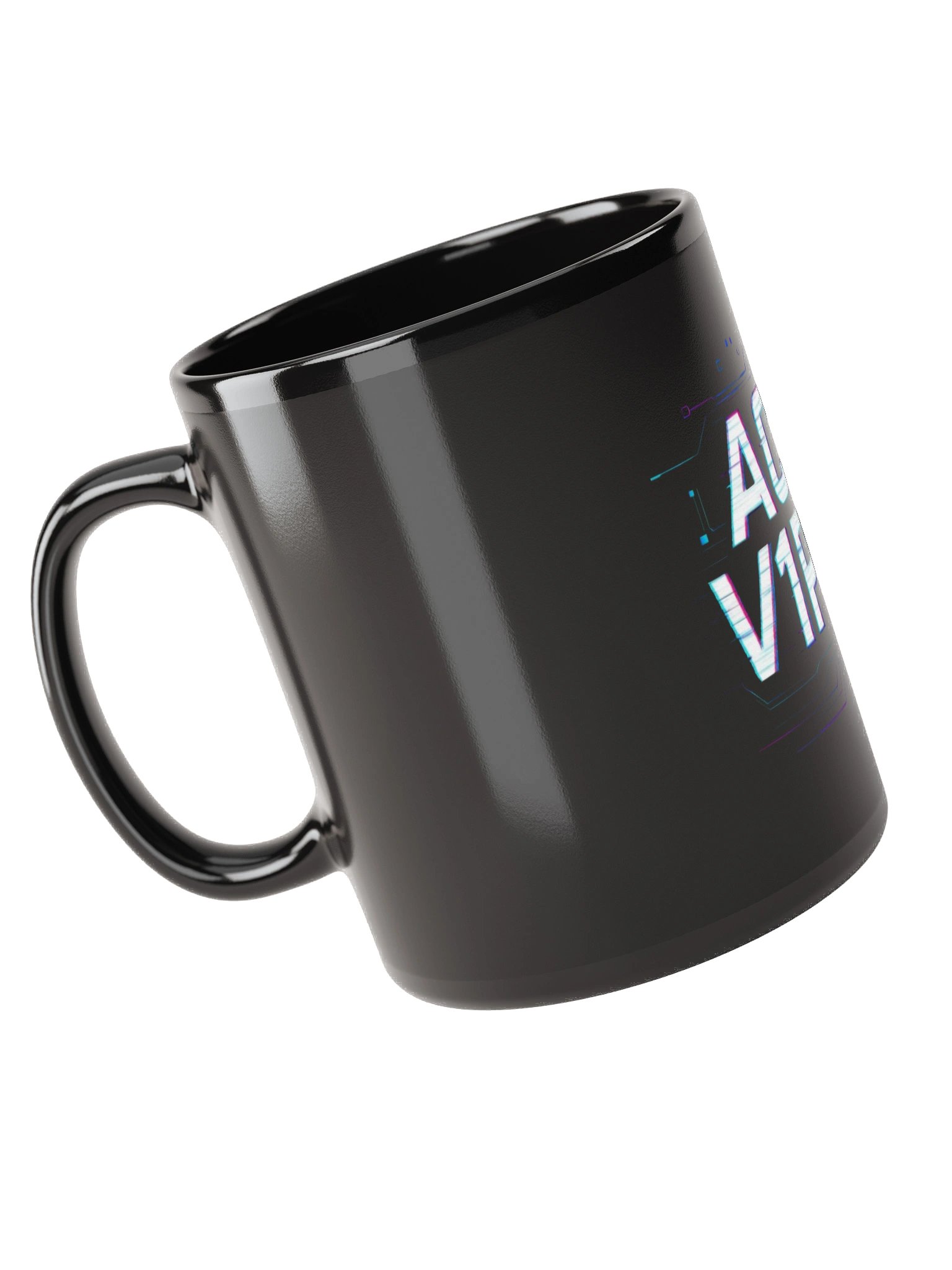 Futuristic Glitch Black Mug product image (3)