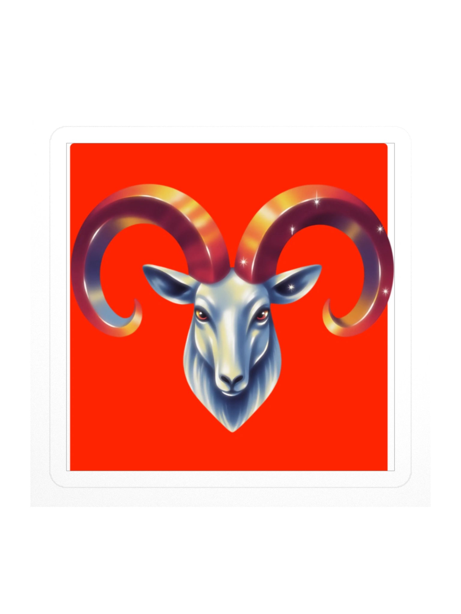 Glossy Ram Horn Kiss Cut Sticker product image (1)