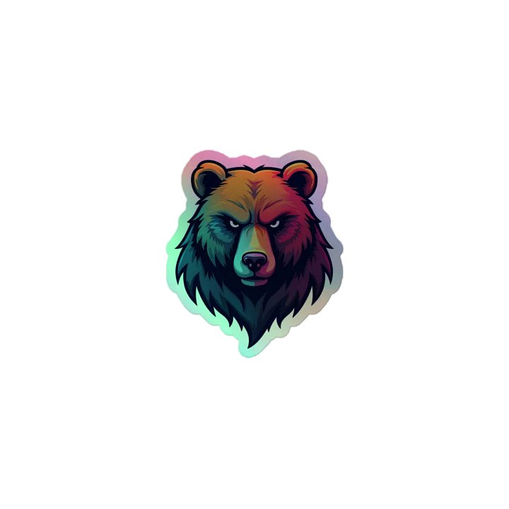 Fierce Bear Holographic Sticker Sheet product image (1)