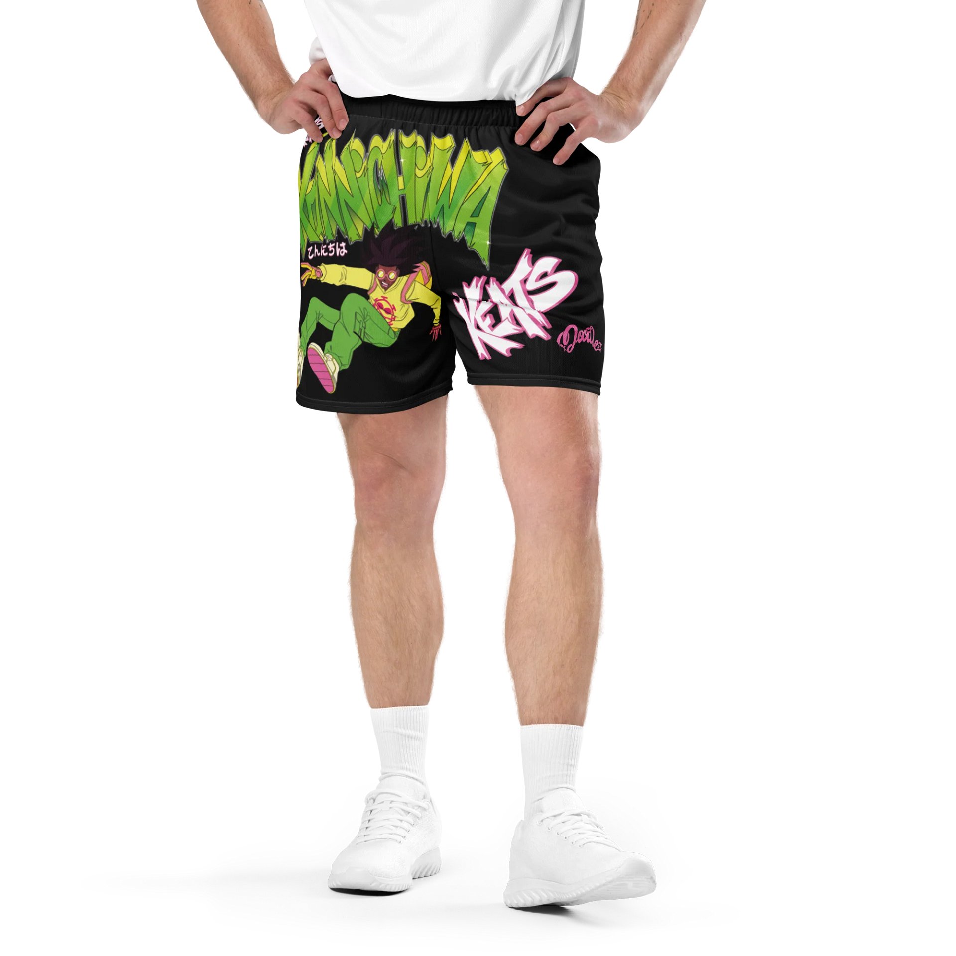 KONNICHIWA - Black Mesh Shorts (with pockets) product image (5)