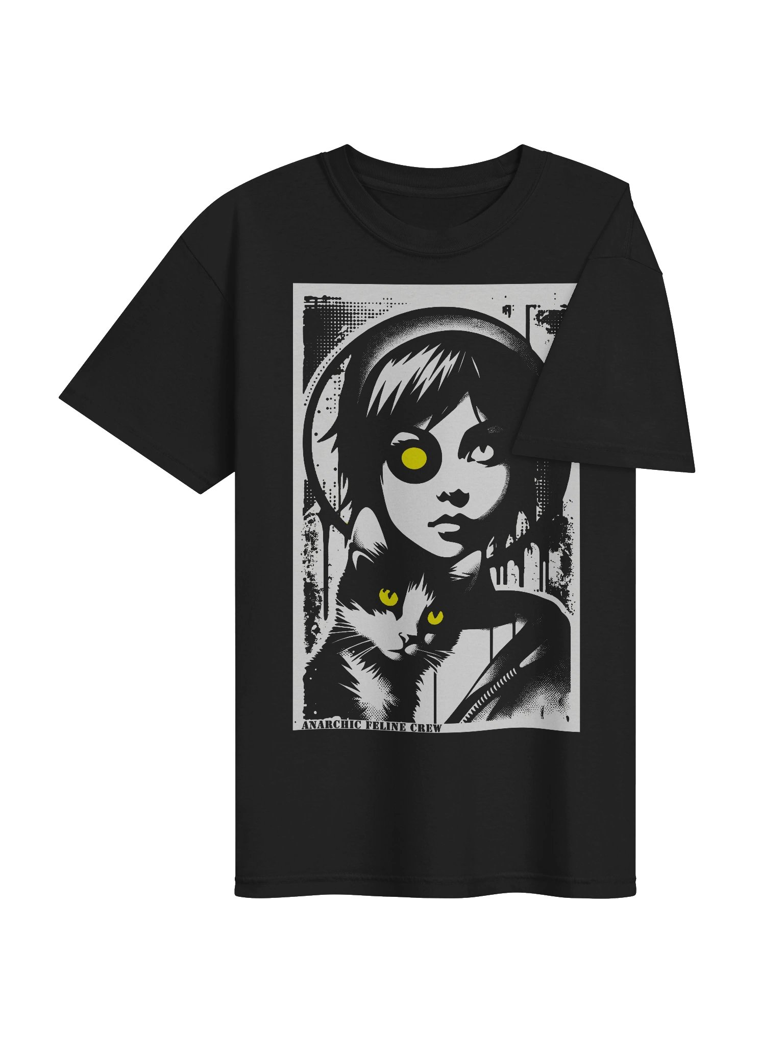 Anarchic Feline Crew //Heavyweight Vintage Graphic Tee product image (6)