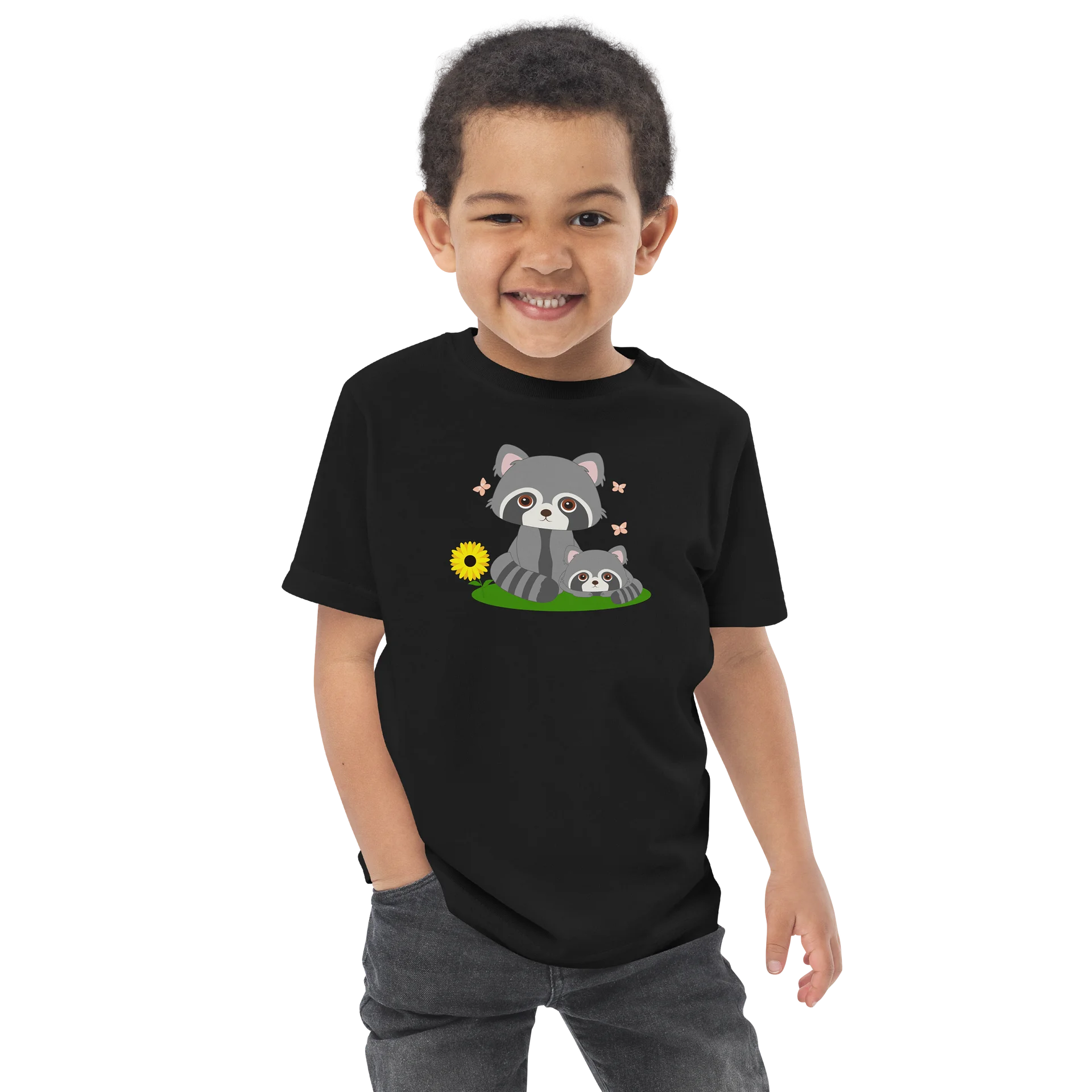 Woodland Families Raccoon Toddler Jersey T-Shirt product image (8)