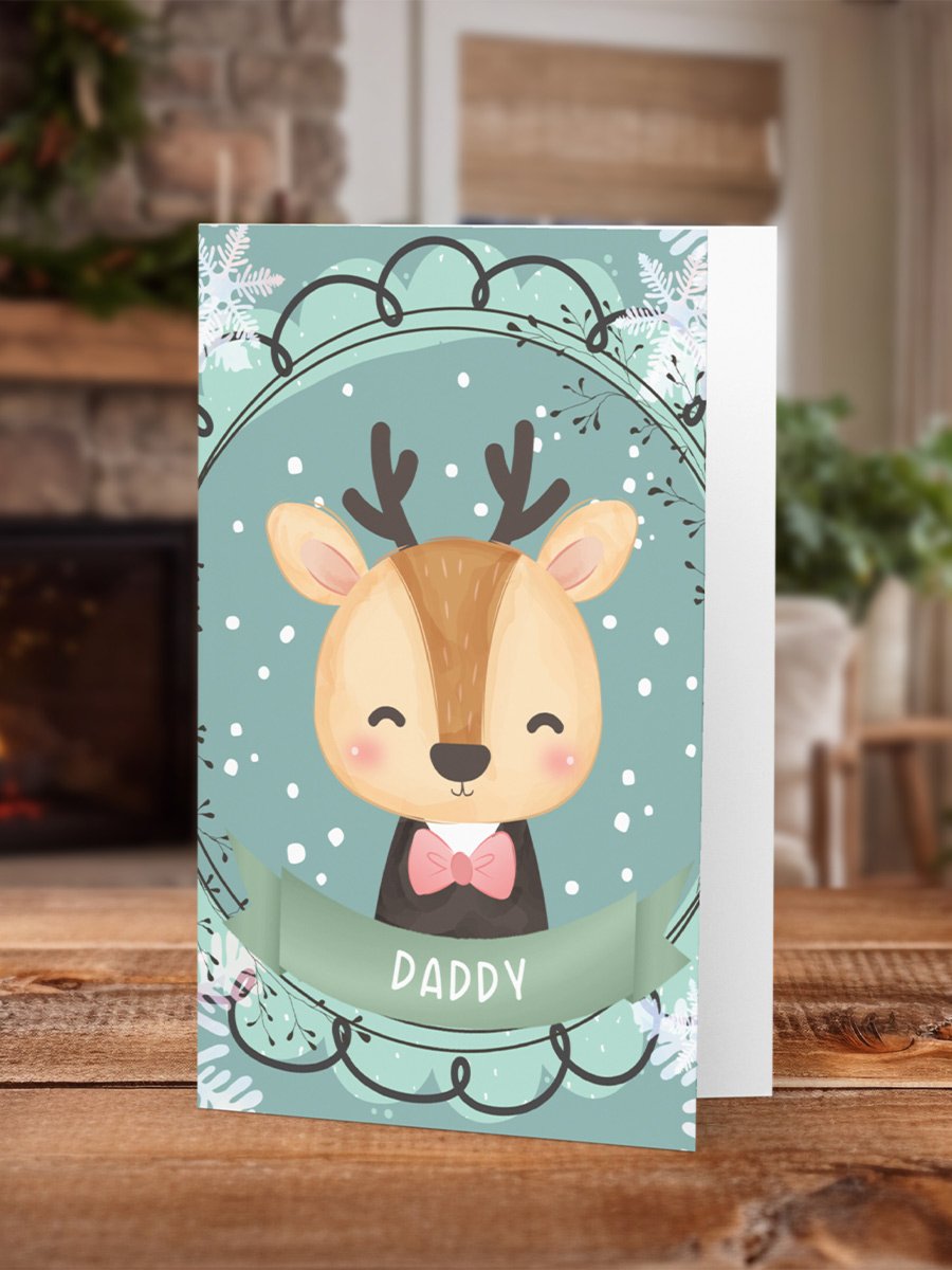 Daddy Deer Cute Christmas Card product image (1)