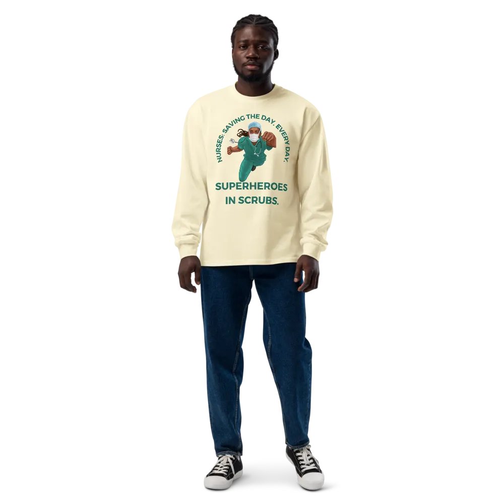 Superhero Nurse Long Sleeve Shirt product image (10)