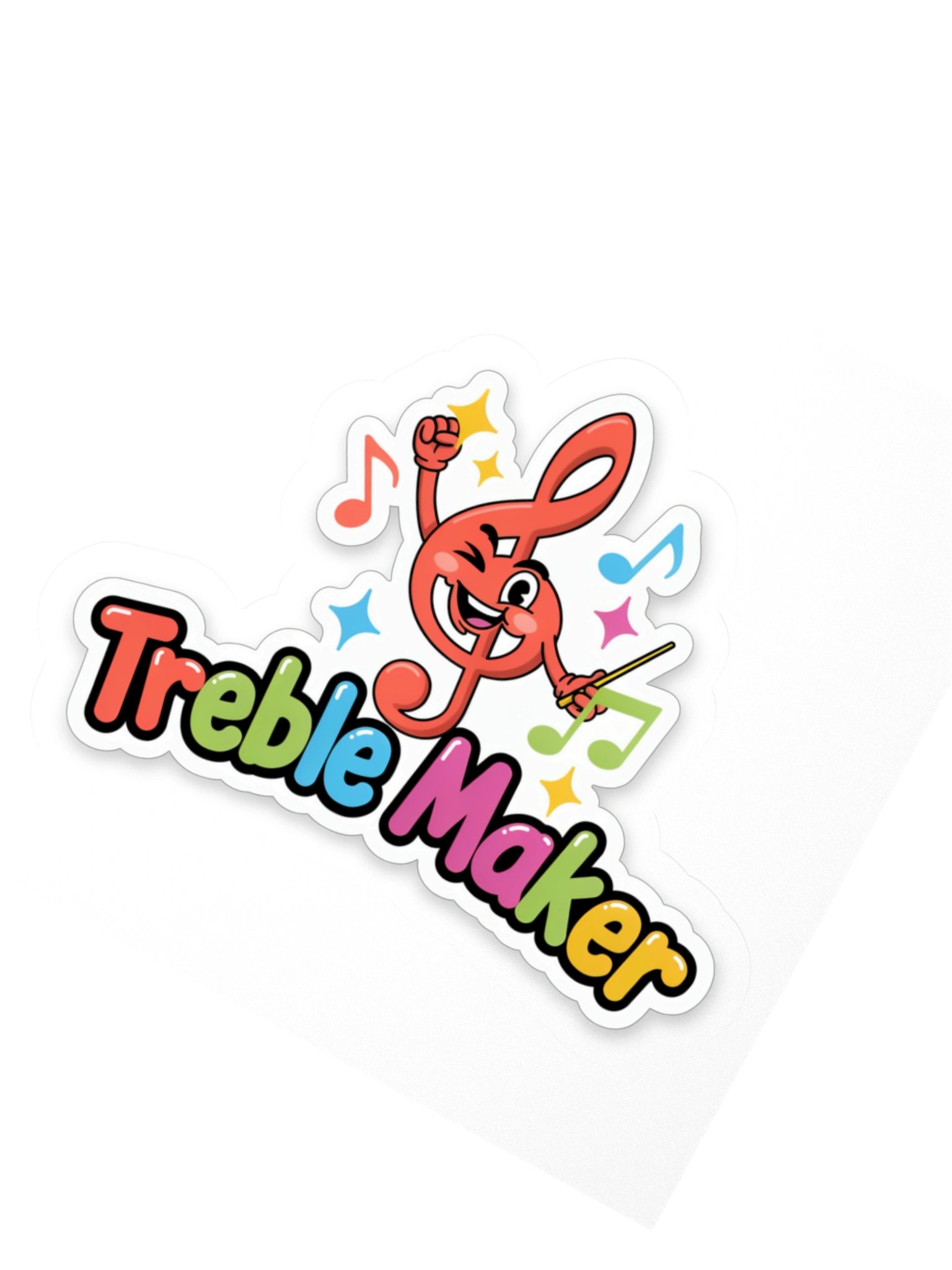 Treble Maker Musical Kiss Cut Sticker product image (5)
