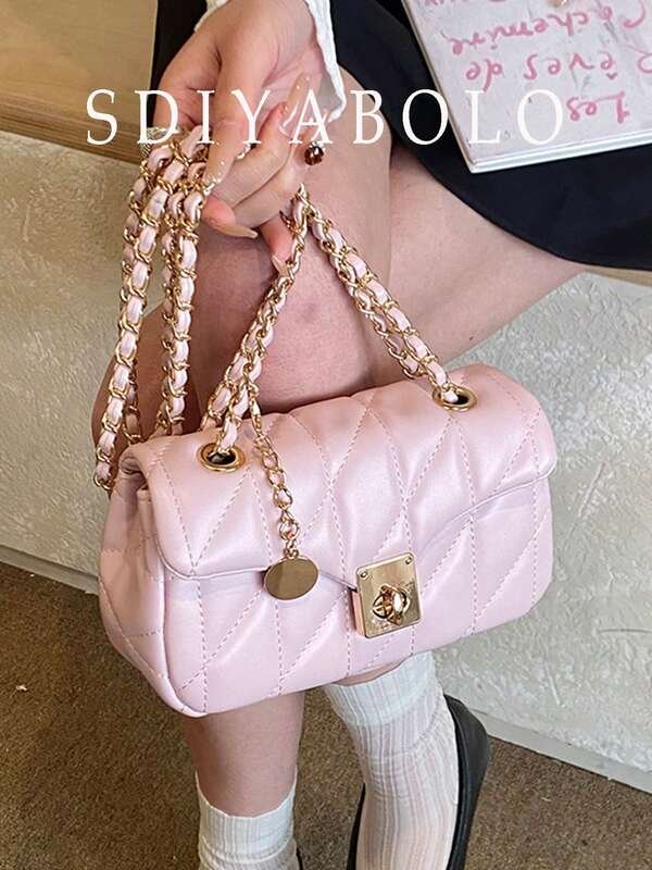 ADLEST | Classic Diamond Patchwork Chain Shoulder Bag product image (3)