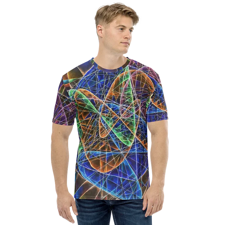 Lissajous Trilogy - Geometric Negative Art Men's Crew Neck T-Shirt product image (2)