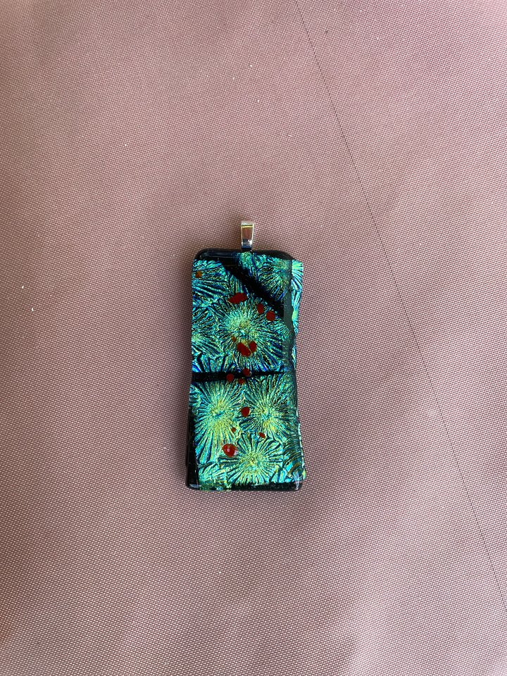 Blue Dichroic Glass Pendant product image (2)