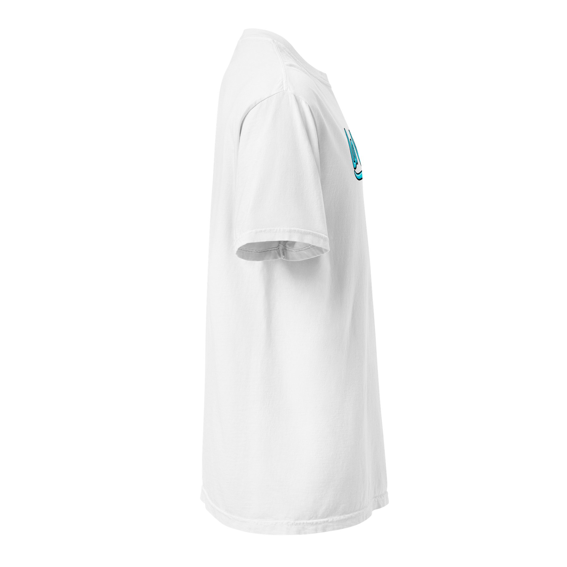 T-Shirt blanc « La Win » bleu turquoise product image (3)