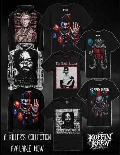 THE KILLERS HAVE ARRIVED. 🩸

A collection of nightmares, murderers, monsters & madness.

A KILLER’S COLLECTION — AVAILABLE NO...
