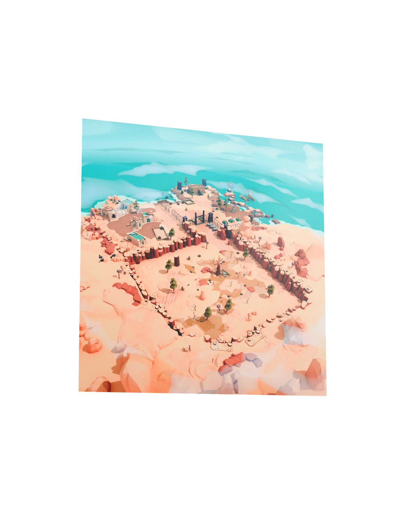 White Leaf Desert — Art Print product image (3)
