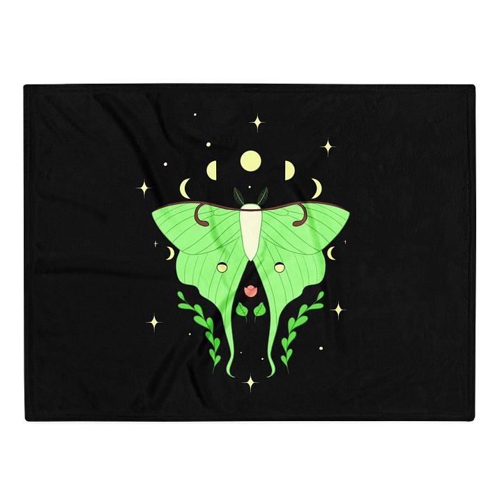 Lunar Moth Throw Blanket product image (2)