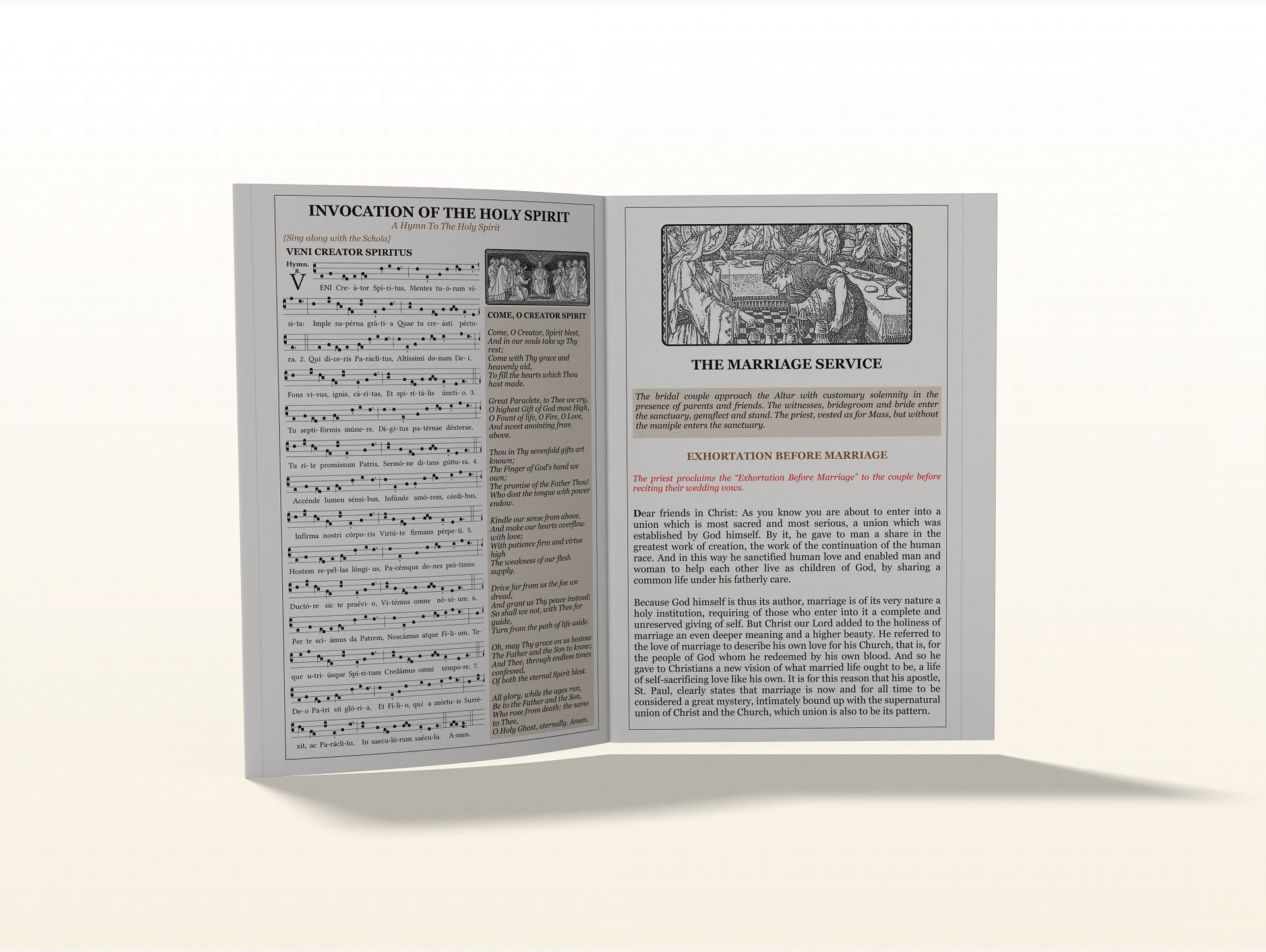 Catholic Wedding Program Booklet for Nuptial Mass in the Extra-Ordinary Form product image (6)