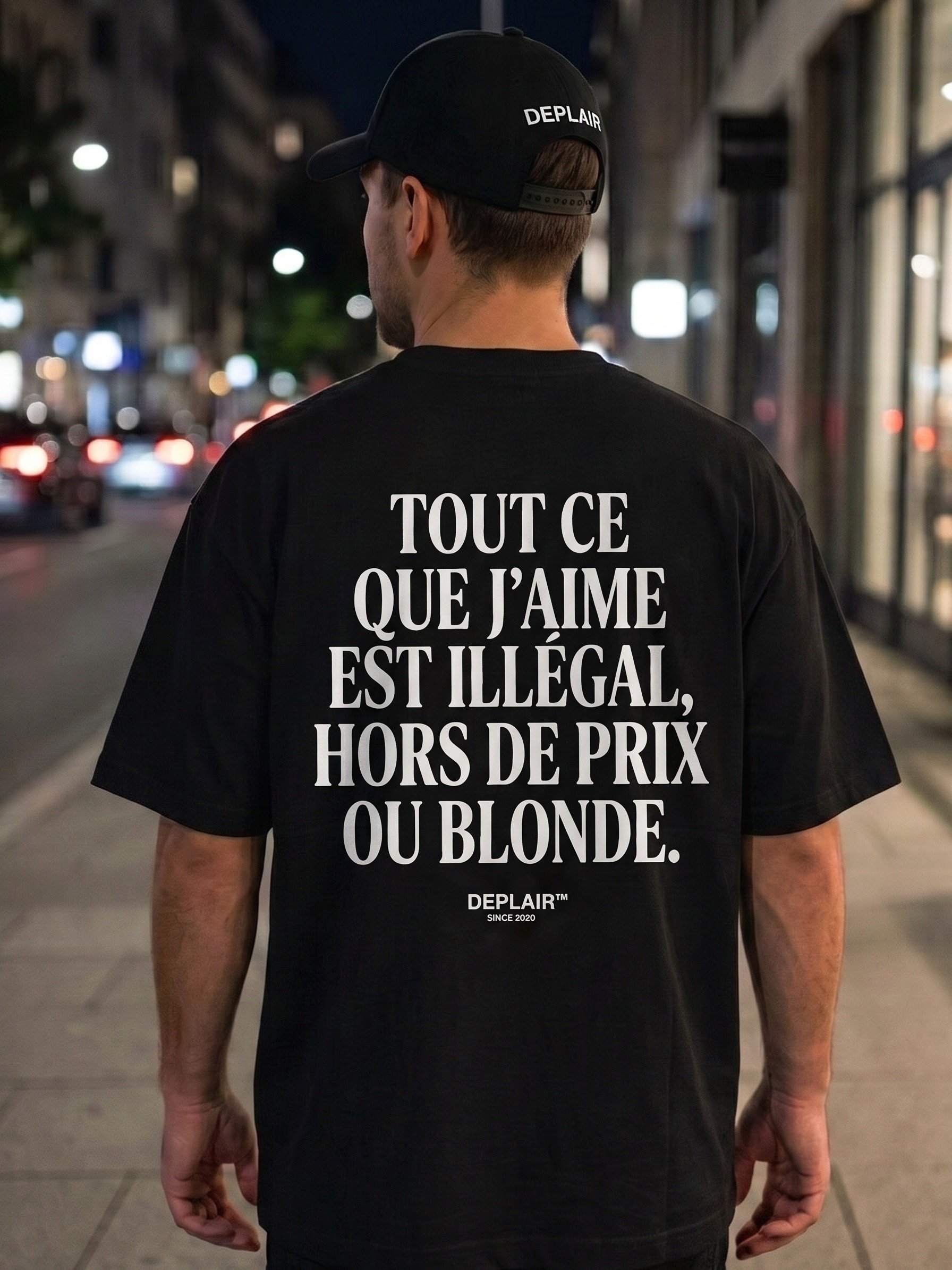 Tout ce que j’aime est illégal, hors de prix ou blonde — T-shirt homme product image (2)