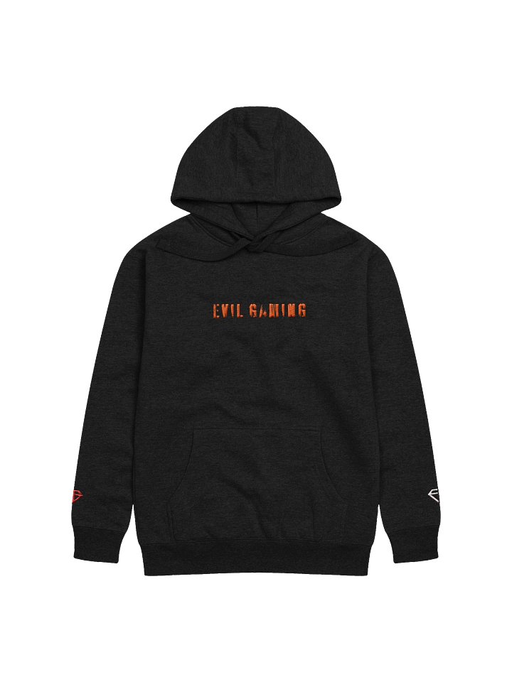 Embroday Evil Gaming Hoodie – Signature Evil Logo on Wrists/ Geometric Unisex Hoodie product image (1)