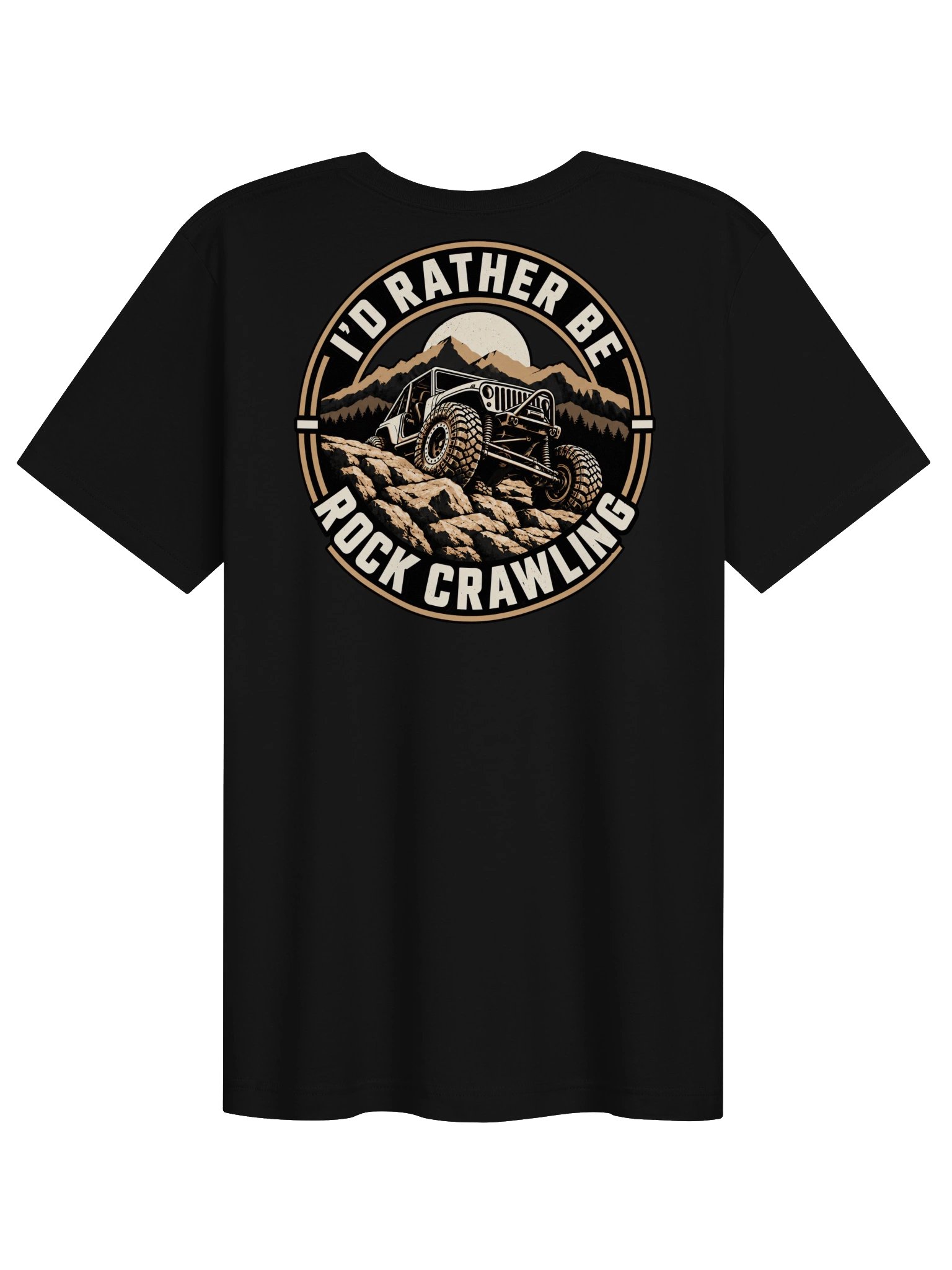 I'd Rather Be Rock Crawling Emblem T-shirt product image (1)