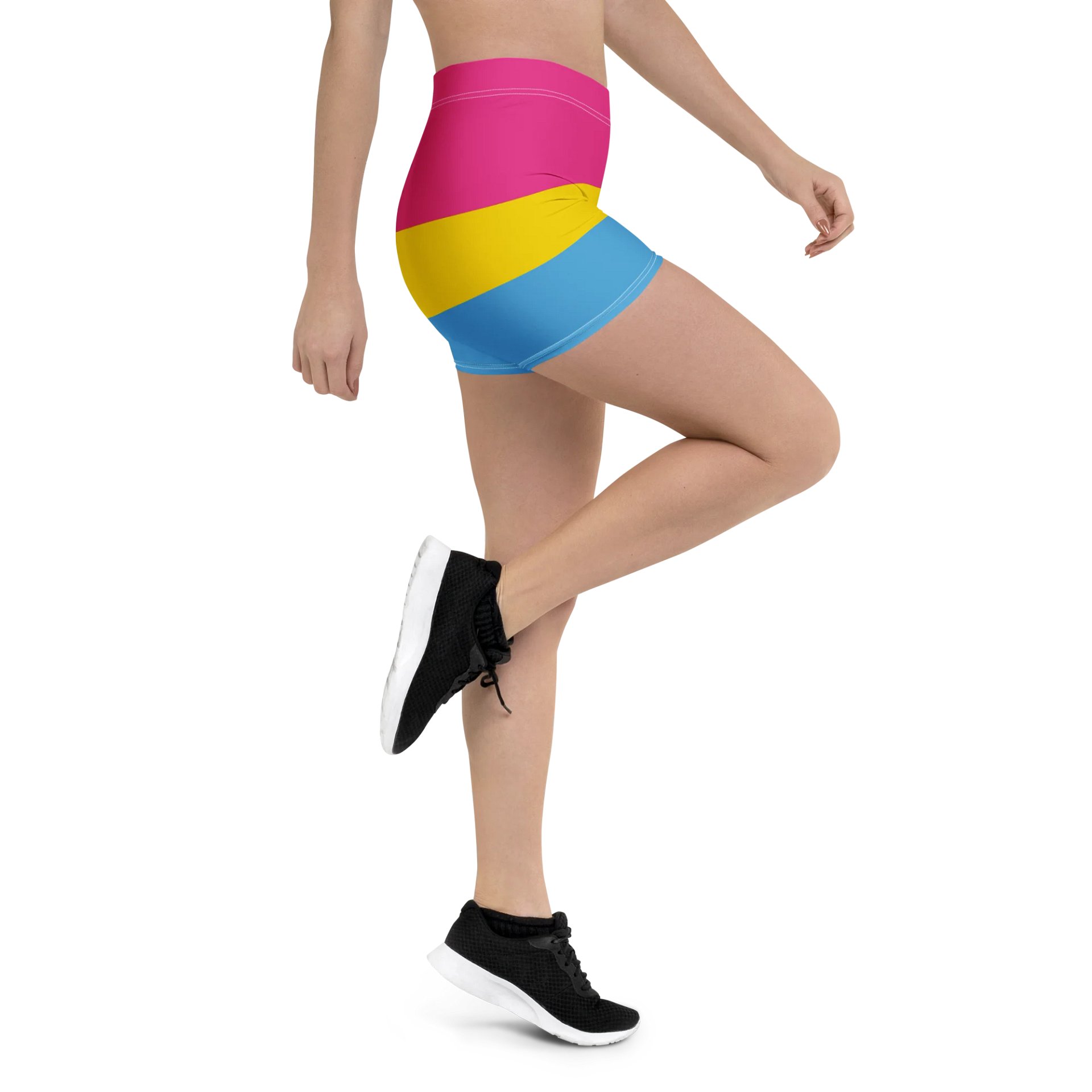 Pansexual Pride Flag Bike Shorts product image (3)