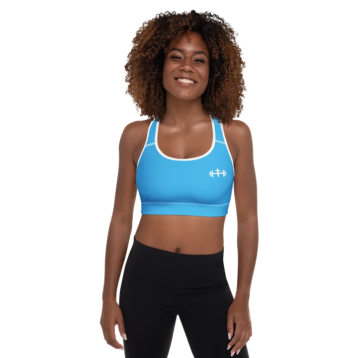 His House Womens Padded Sports Bra - Sky Blue product image (1)