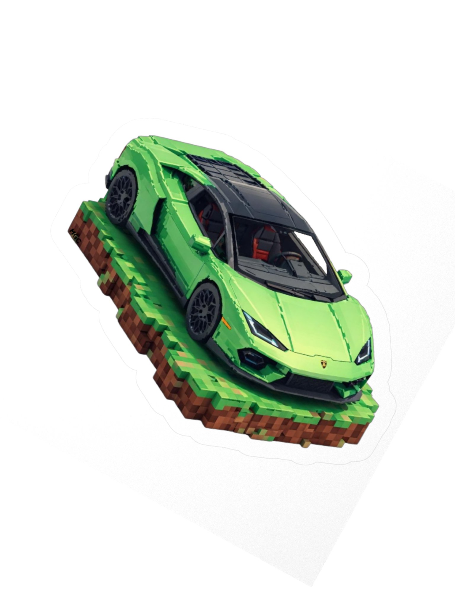Green Lamborghini Temerario Sticker (Pixel, Retro, Minecraft) product image (5)