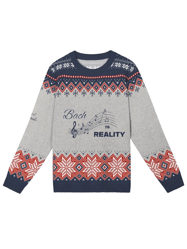 “Bach to Reality” Christmas Sweater – Festive Spirit Meets Classical Chaos (Size M) product image (1)