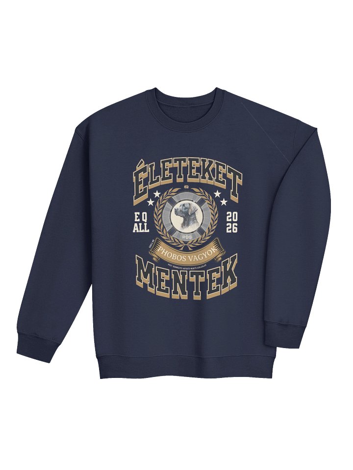 Életeket Mentek Phobos Vagyok_Unisex Gildan Pulcsi_EQALL.hu® Originals_Mustár / Bézs / Fek product image (1)
