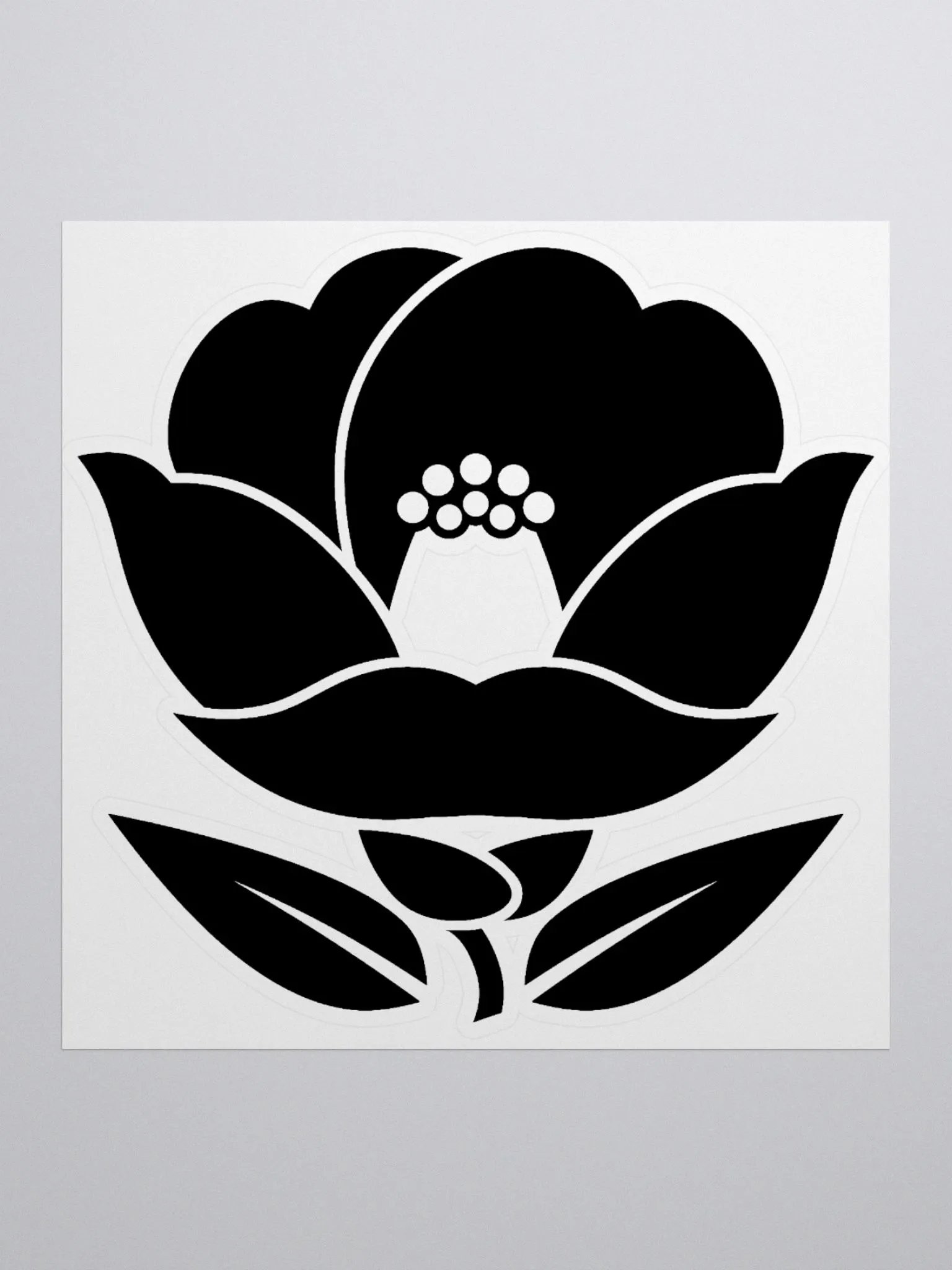 Nest of Smoke Tsubaki Crest LARGE (Black) ✦ Kiss Cut Stickers product image (2)