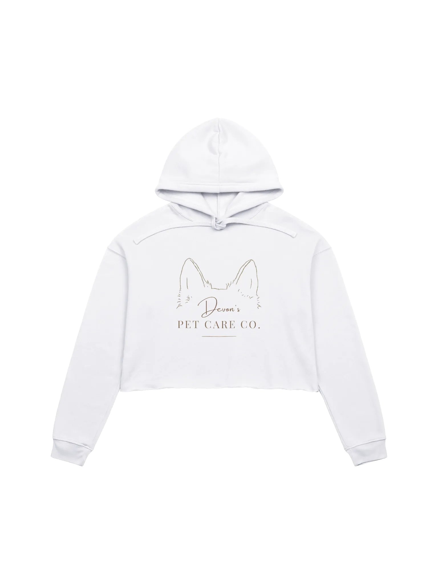 White Logo Crop Hoodie product image (1)
