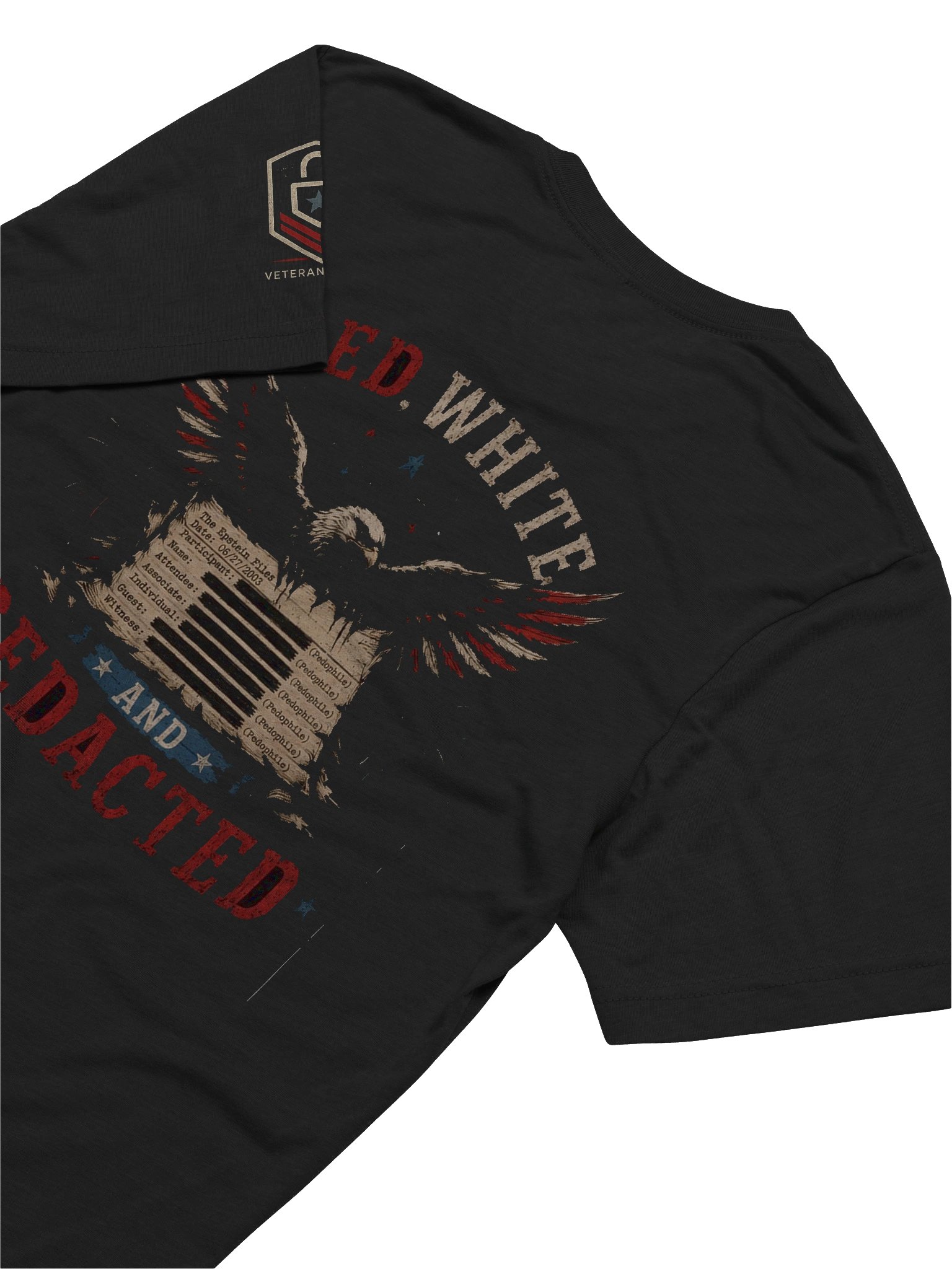 Red, white, and redacted T-shirt product image (7)